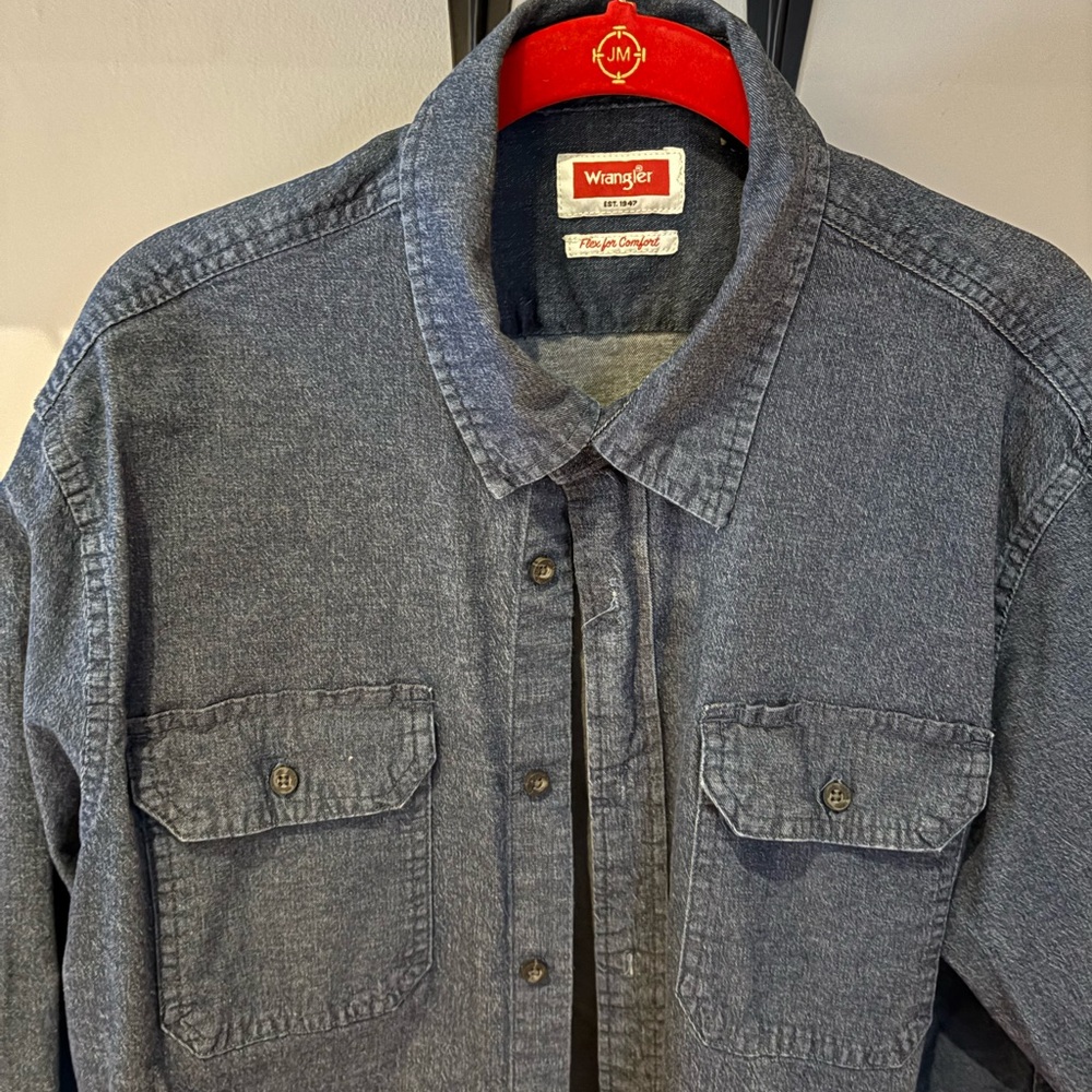 Wrangler Men's Blue Denim Shirt